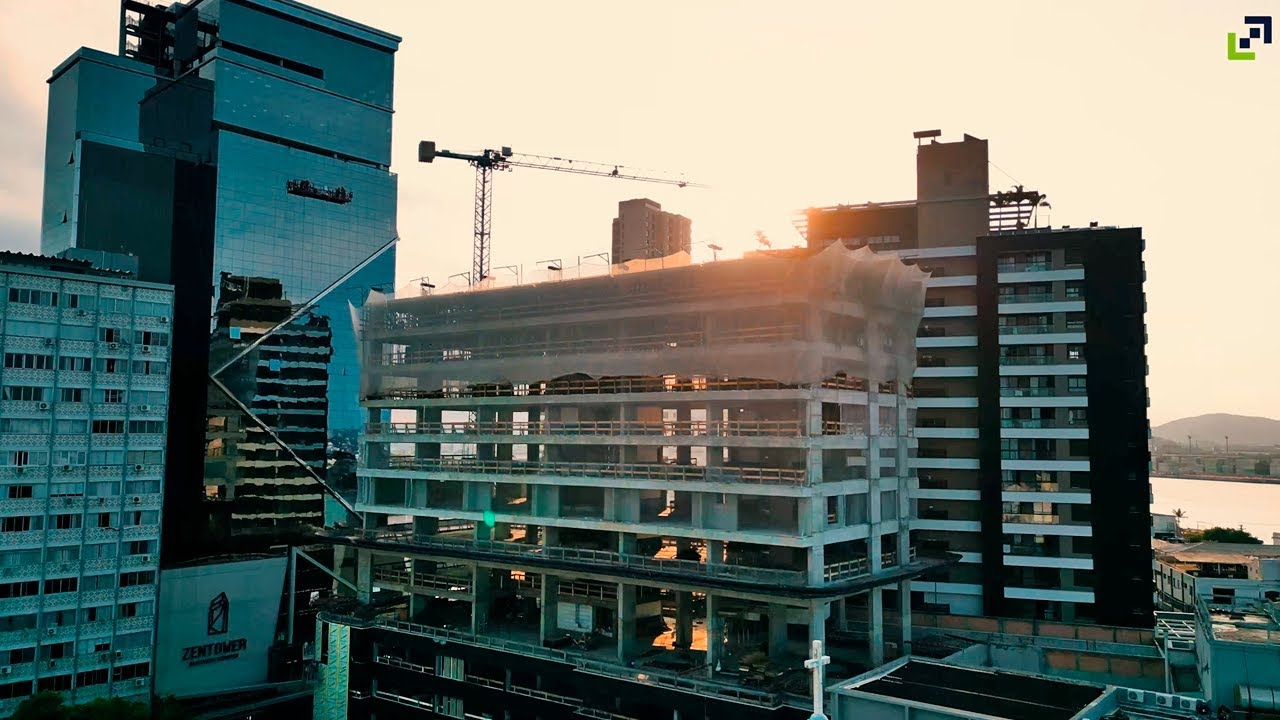 Vídeo: andamento da obra do Edifício Downtown