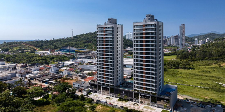 Fachada do Edifício Brava Garden Home Club na Praia Brava, Itajaí, SC