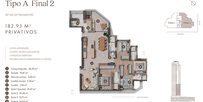 Vistalização 34 do empreendimento