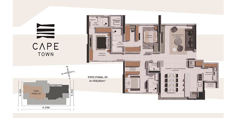 Retrato 3 do Edifício Cape Town localizado em Balneário Camboriú