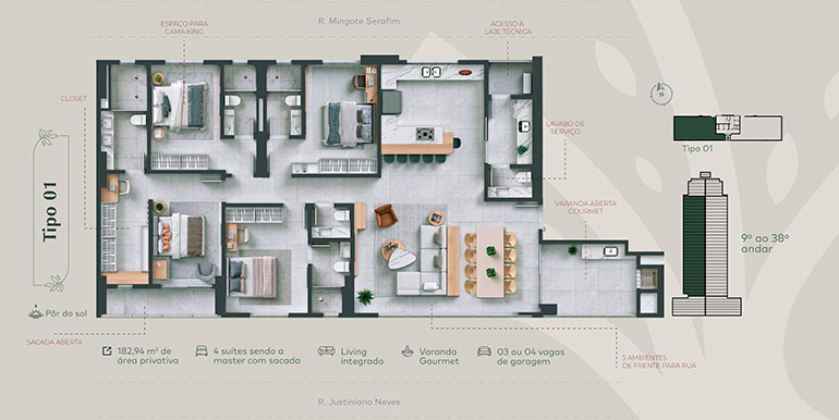 Visual 12 do Ed. Hauss situado em BC
