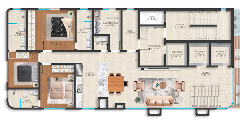 Projeção 15 da propriedade