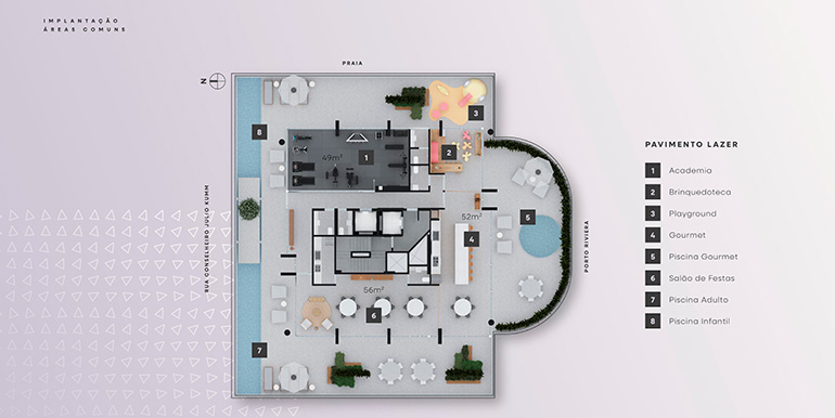 Paisagem 6 do Edifício Aria localizado na Praia Brava, Itajaí