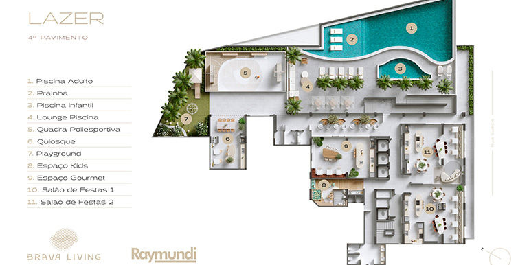 Moldura 16 do Ed. Brava Living situado na Praia Brava, Itajaí