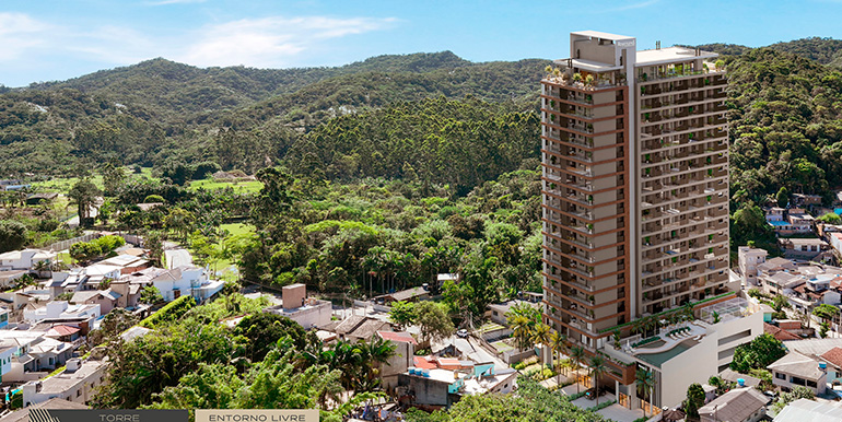 Fachada do Edifício Brava Living em Praia Brava, Itajaí, SC