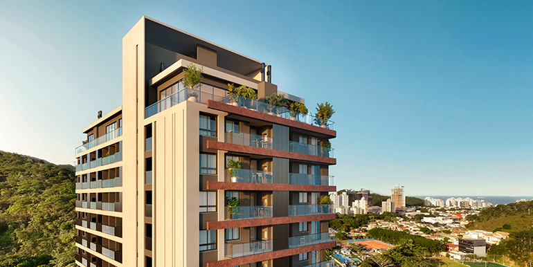 Panorama 8 do Ed. Brava Living situado na Praia Brava, Itajaí