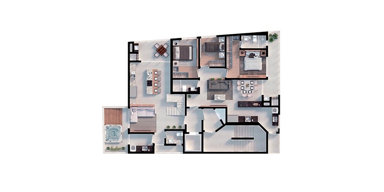 Paisagem 6 do Edifício Brava Vita localizado na Praia Brava, Itajaí