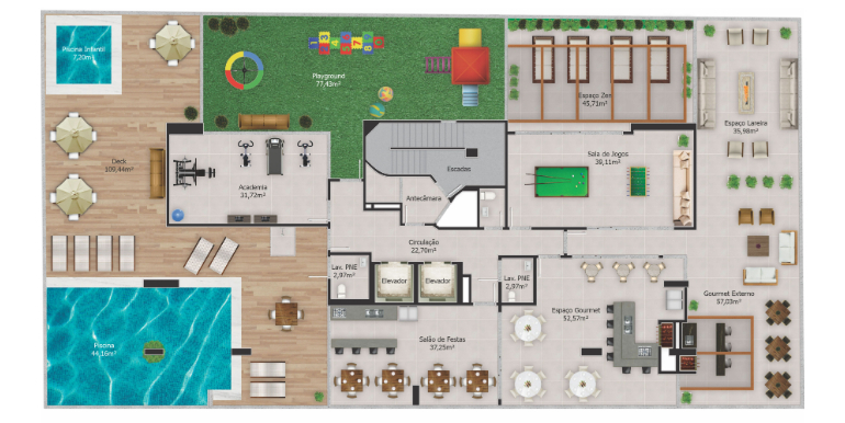 Paisagem 6 do Edifício Costa Maya localizado na Meia Praia, Itapema