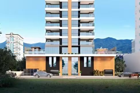 Fachada do Edifício Elyon Residence - Meia Praia, Itapema