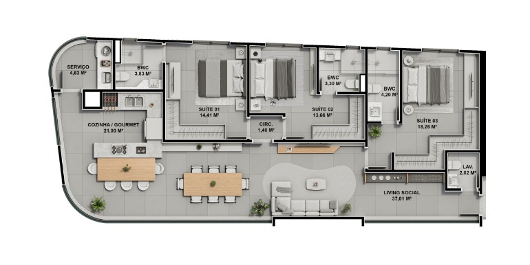 Silhueta 18 da propriedade