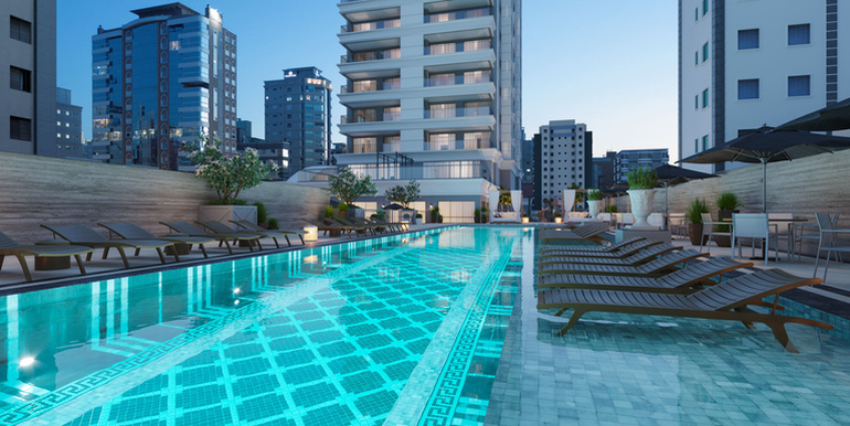 Paisagem 6 do Edifício L’Atelier localizado na Meia Praia, Itapema