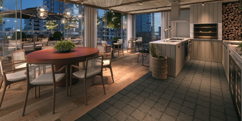 Visual 12 do Ed. L’Atelier situado na Meia Praia, Itapema