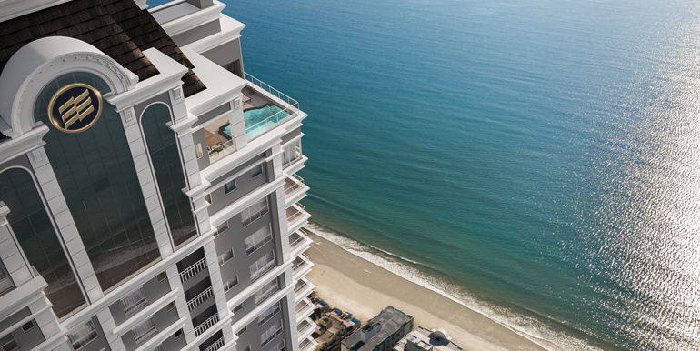 Vista 4 do Ed. L’Atelier situado na Meia Praia, Itapema