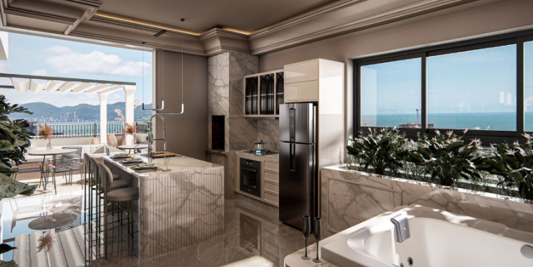 Projeção 15 do  Palazzo Lumini em Balneário Perequê, Porto Belo