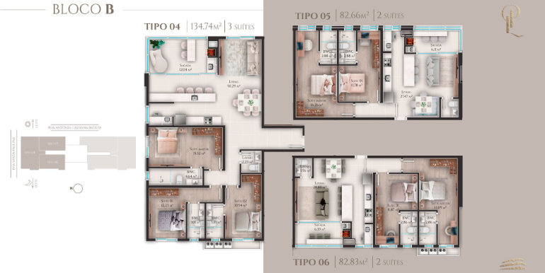 Cenário 9 do Edifício Palazzo Lumini localizado em Balneário Perequê, Porto Belo