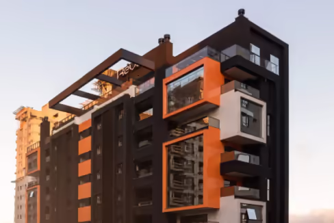 Fachada do Edifício Sunshine Apartments - Balneário Perequê, Porto Belo