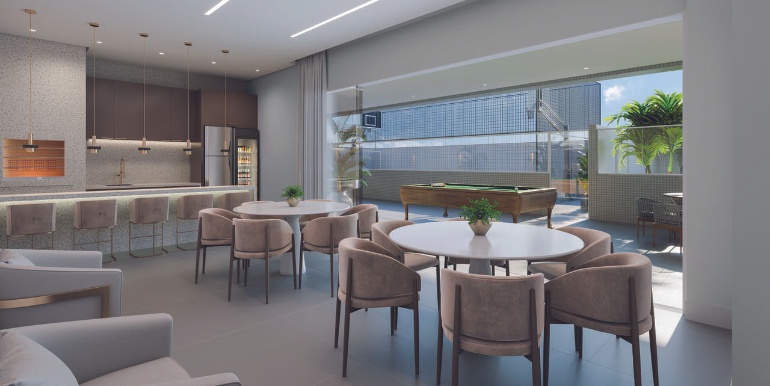 Visual 12 do Ed. Ametista Home Club situado na Meia Praia, Itapema