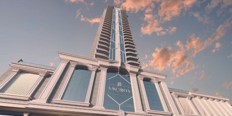 Vista 4 do Ed. Ametista Home Club situado na Meia Praia, Itapema