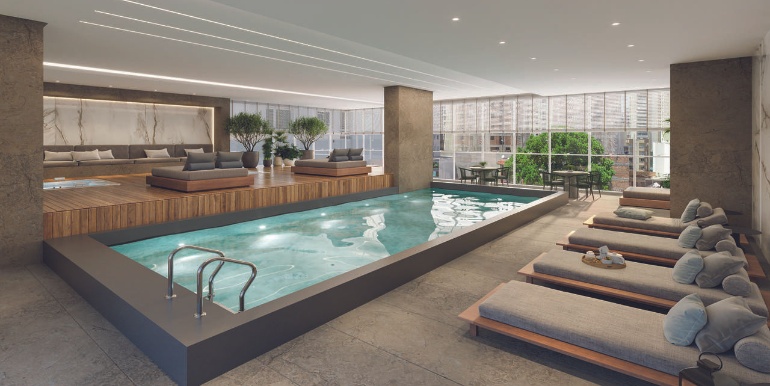 Panorama 8 do Ed. Ametista Home Club situado na Meia Praia, Itapema