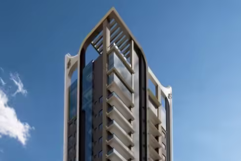 Fachada do Edifício Chrysler Residence - Meia Praia, Itapema