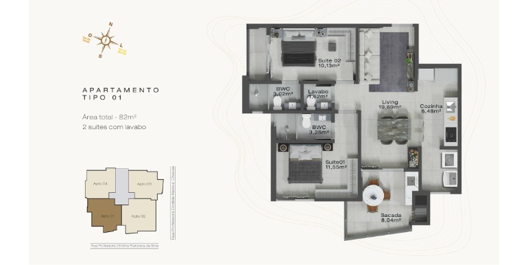 Projeção 35 do imóvel