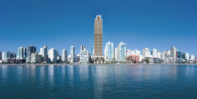 Vista 4 do Ed. Ópera situado na Meia Praia, Itapema