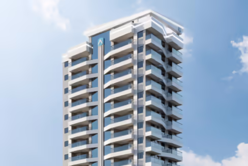Fachada do Edifício Santiago Residencial - Meia Praia, Itapema