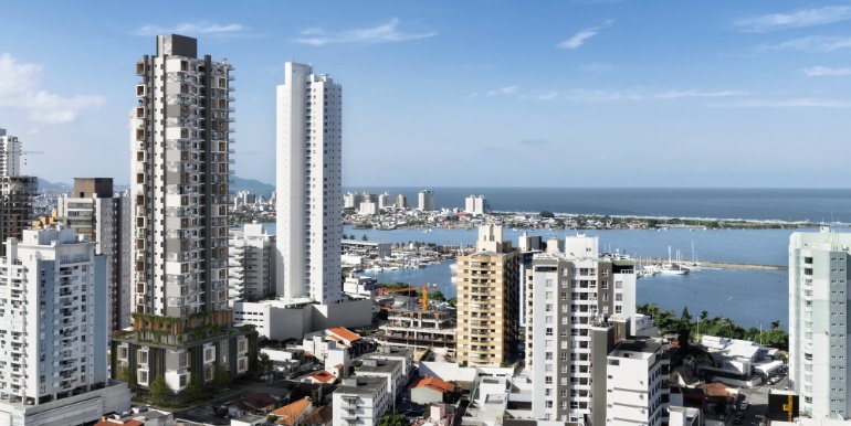 Fachada do Edifício Soul City na Praia Brava, Itajaí, SC