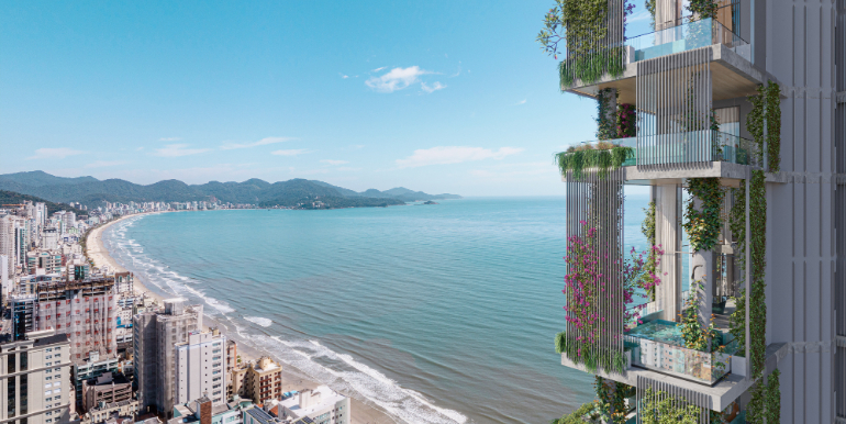 Paisagem 6 do Edifício Vitreo 271 localizado na Meia Praia, Itapema