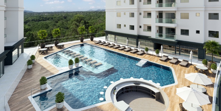 Paisagem 6 do Green Ville Home Club localizado na Meia Praia, Itapema