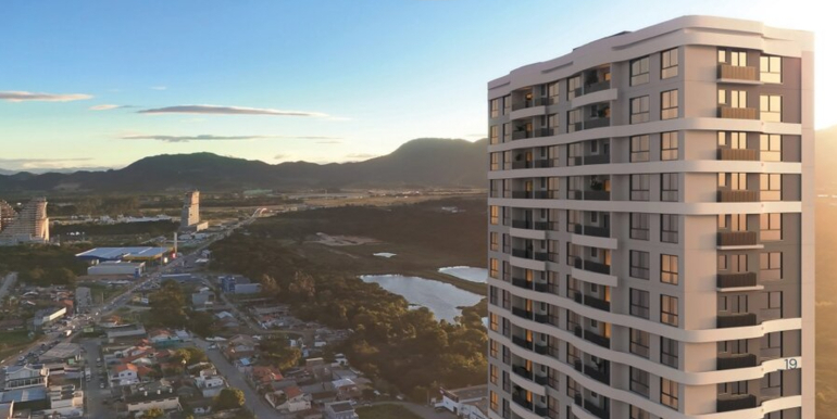 Fachada do Edifício Mistral em Porto Belo, SC