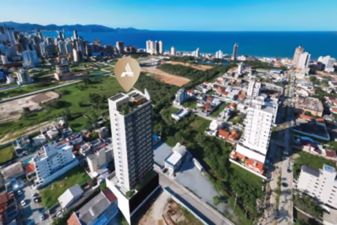 Fachada do Edifício Arpoador - Balneário Perequê, Porto Belo