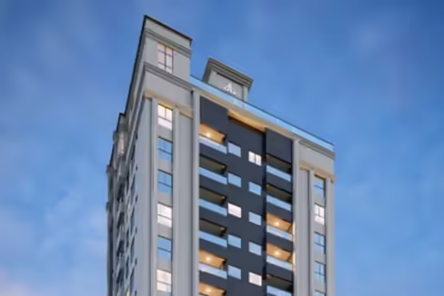 Fachada do Edifício Bellagio Palace - Balneário Perequê, Porto Belo