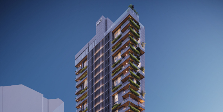 Fachada do Edifício Blue Forest em Porto Belo, SC