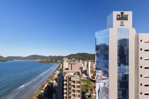 Fachada do Edifício Blue Tower - Balneário Perequê, Porto Belo