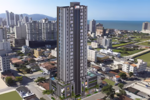 Fachada do Edifício Downtown - Balneário Perequê, Porto Belo