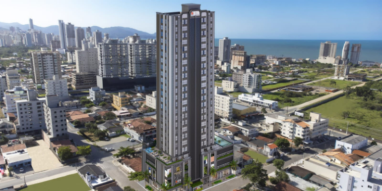 Fachada do Edifício Downtown em Porto Belo, SC