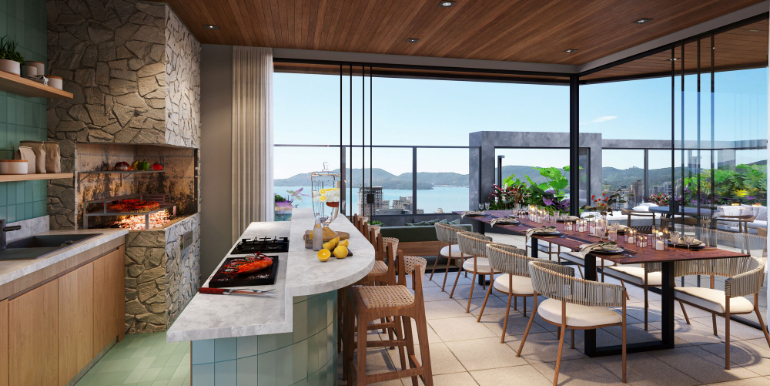 Panorama 8 do Ed. Due Fiori situado em Balneário Perequê, Porto Belo