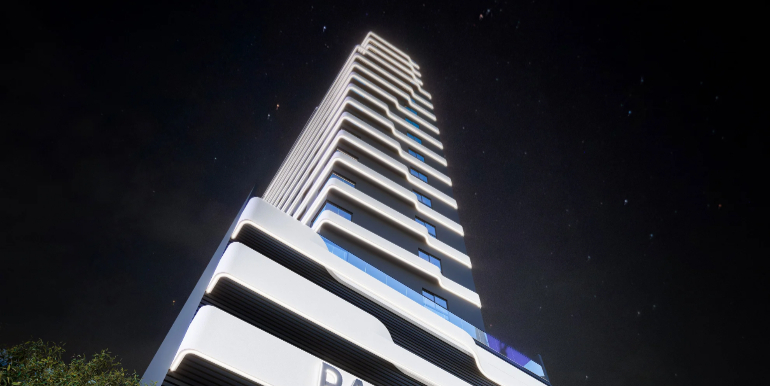 Fachada do Edifício Pass Connect na Praia Brava, Itajaí, SC