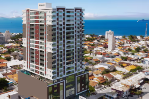 Fachada do Edifício Porto do Sol - Balneário Perequê, Porto Belo