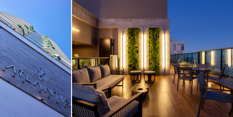 Panorama 8 do Ed. Atlantis situado na Meia Praia, Itapema