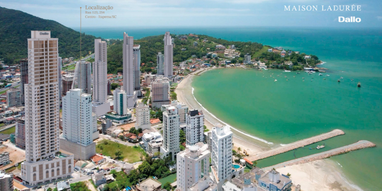 Fachada do Edifício Maison Ladurée em Itapema, SC