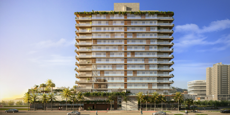 Fachada do Edifício Brava Concetto na Praia Brava, Itajaí, SC
