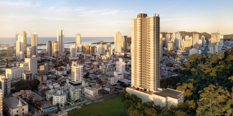 Fachada do Edifício Veritá na Praia Brava, Itajaí, SC